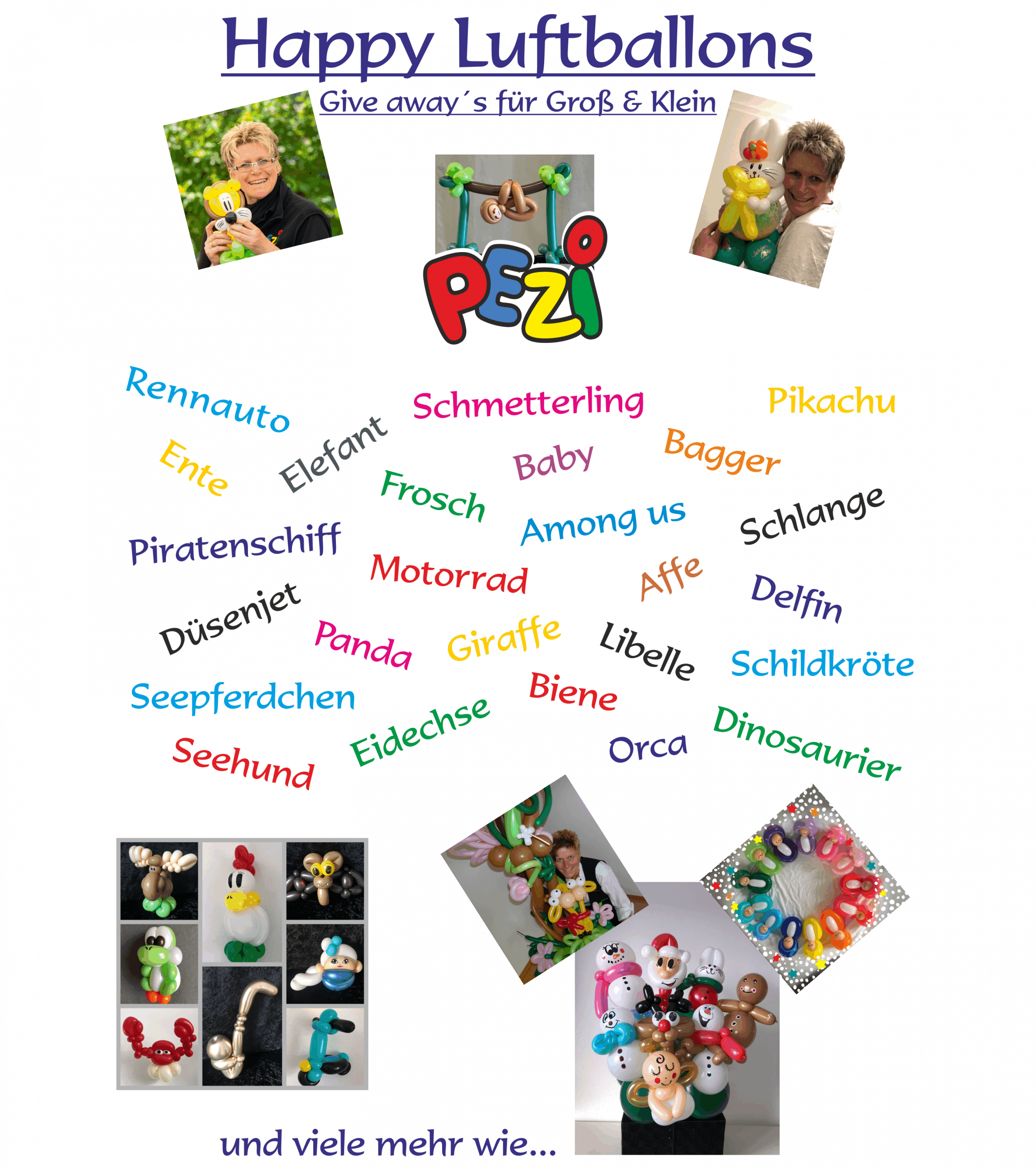 Kunterbunt mit Luftballons