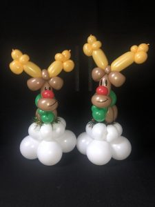 Bunte Elche zur Deko