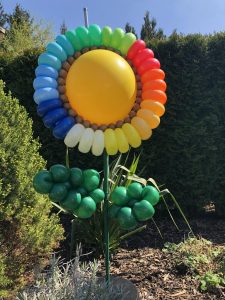 Sonnenblume kunterbunt gemacht