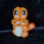 Ballontiere Pokémon Glumanda aus Luftballon - Ballonkünstler München